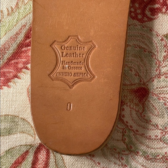 Ancient Greek Sandals Taygete Gold Ribbed Minimalist Sandals - Picture 2 of 10